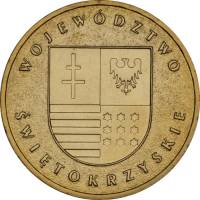 088 Монета Польша 2005 год 2 злотых Воеводство Свентокшишское  Латунь  UNC