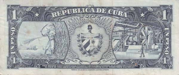 () Банкнота Куба 1958 год 1  &quot;&quot;   UNC