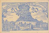 (№1920) Банкнота Австрия 1920 год "20 Heller"