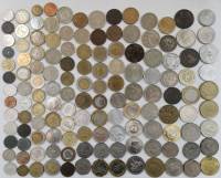 Набор иностранных монет разных 134 штуки