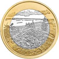 (056) Монета Финляндия 2018 год 5 евро "Парк Коли" 2. Диаметр 27,25 мм Биметалл  UNC