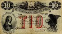 (,) Банкнота Швеция 1884 год 10 крон    UNC