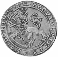 (№1657km42A(A42)) Монета Норвегия 1657 год 1 Speciedaler