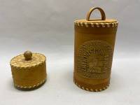 Банка с крышкой 2 шт, из бересты