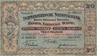 (№1926P-33b.1) Банкнота Швейцария 1926 год "20 Franken/Francs/Franchi" (Подписи: Usteri  Bachmann  B