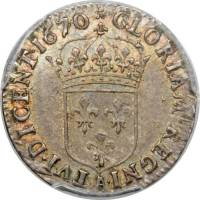 (№1670) Монета Французские колонии 1670 год 5 Sols