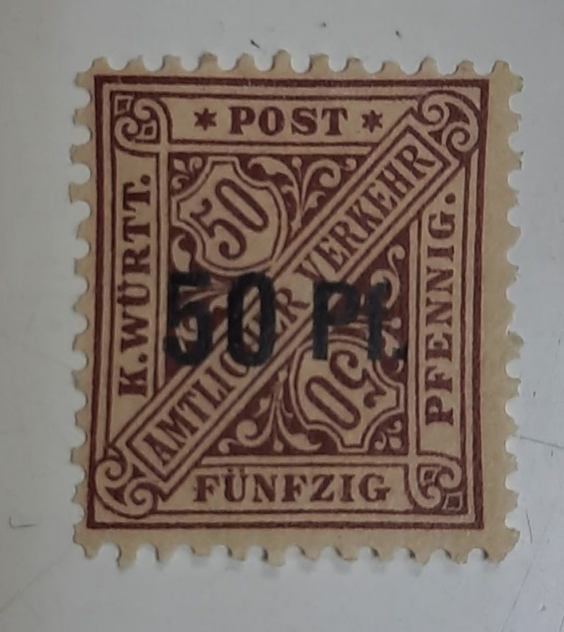 (--) Набор марок Вюртемберг &quot;1 шт.&quot;  Негашеные  , III O