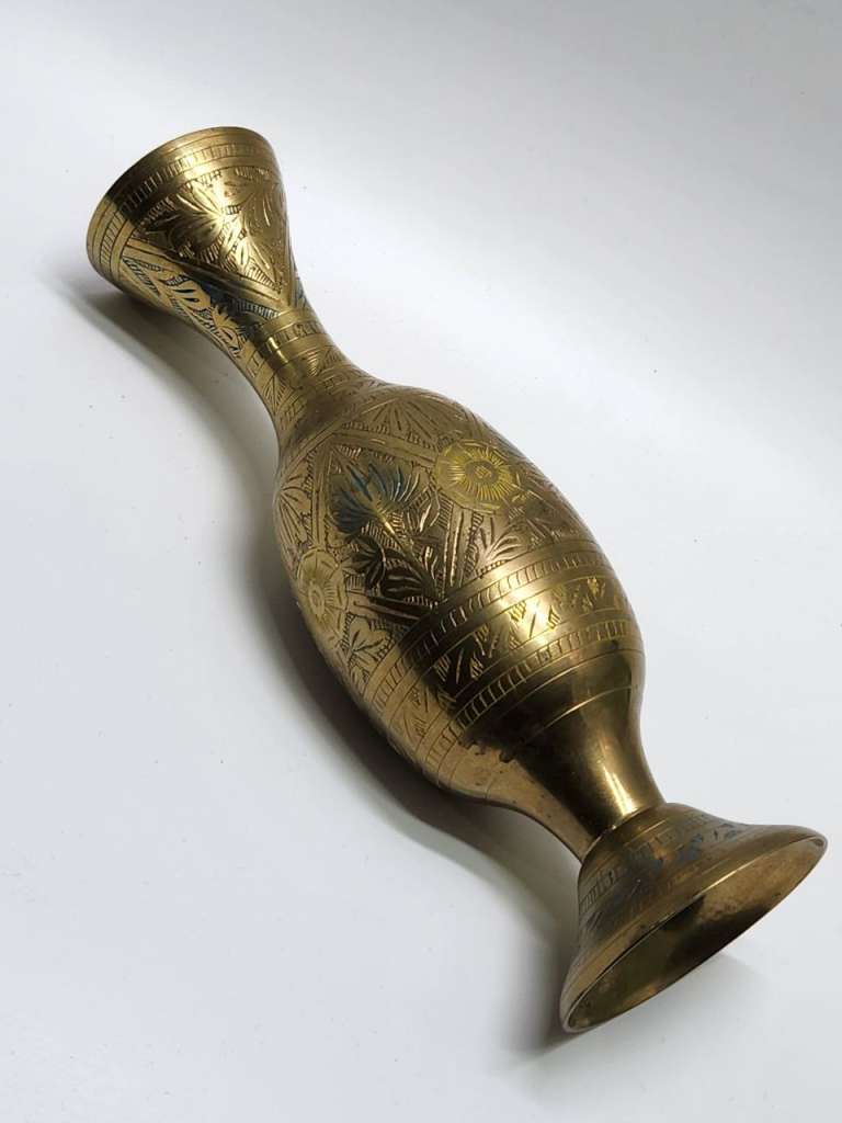 Ваза латунь Индия высота 26,5 см