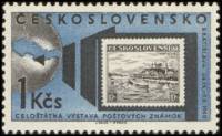 (1960-035) Марка Чехословакия "Чехословакия на карте мира"   Общенациональная филателистическая выст