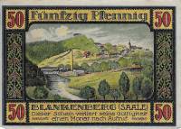 (№1921) Банкнота Германия 1921 год "50 Pfennig"