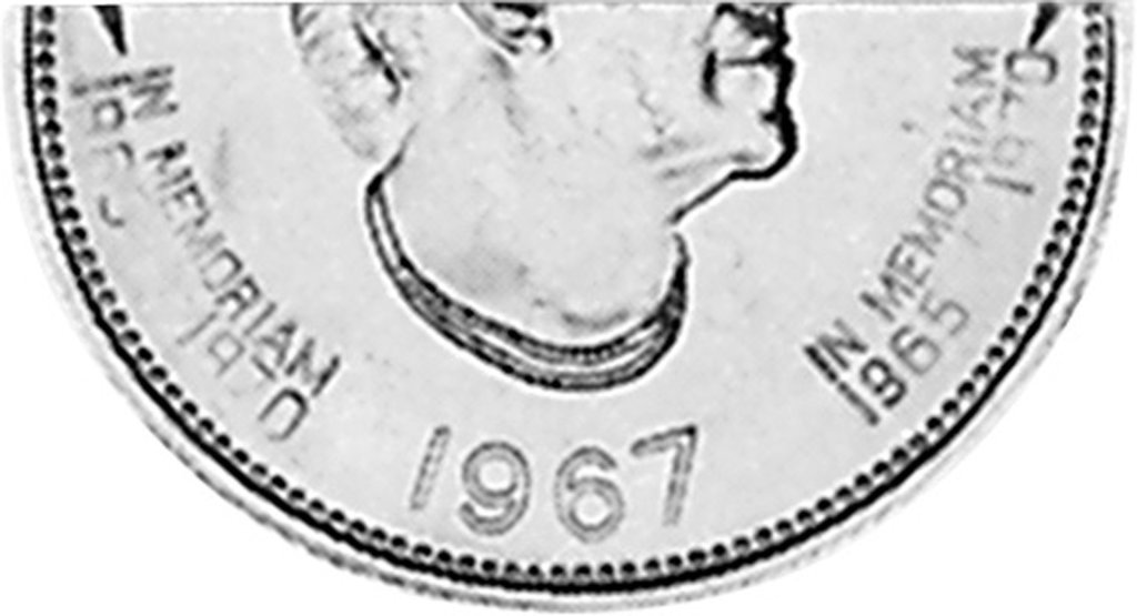 (1937) Монета Тонга 1967 год 50 сенити &quot;Салоте Тупоу III&quot;  Надчекан Позолота  UNC