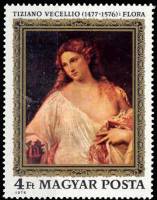 (1976-037) Марка Венгрия "Флора"    400 лет со дня смерти Тициана II Θ