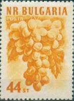 (1957-011) Марка Болгария "Виноград"   Фрукты (3). Марки 1956-004-007 II Θ