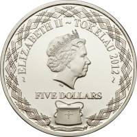 () Монета Токелау 2012 год 5 доллара ""  Биметалл (Серебро - Ниобиум)  UNC