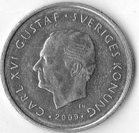 (№2009km916) Монета Швеция 2009 год 1 Krona (secession of the Grand Principality of Finland from