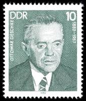 (1982-025) Марка Германия (ГДР) "Оттомар Гешке"    Известные личности III O