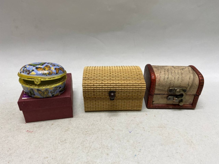 Шкатулка дерево метал, 3 шт