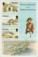 (№1983-8) Блок марок Гибралтар 1983 год "Крепость Гибралтар в восемнадцатом веке", Гашеный