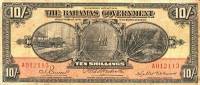 (№1919P-3b) Банкнота Багамские острова 1919 год "10 Shillings"