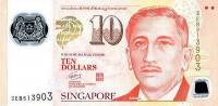 (,) Банкнота Сингапур 2009 год 10 долларов "Юсоф бин Исхак" Пластик  UNC