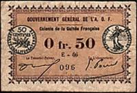 (№1917P-1d) Банкнота Гвинея 1917 год "0.50 Francs"
