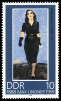 (1988-083) Марка Германия (ГДР) "Мадмуазель Ивон"    Макс Лингнер III Θ