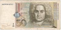 1996 Банкнота Германия ФРГ 50 марок Иоганн Бальтазар Нейман   VF
