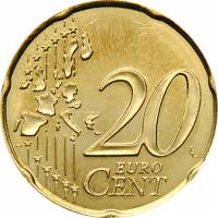 (2005) Монета Германия  2005 год 20 центов  1. Старая карта ЕС. Двор G  UNC