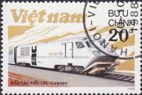 (1988-081a) Марка Вьетнам "LRC, Канада"  Без перфорации  Локомотивы III Θ