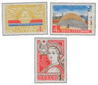 (1965-070-72) Серия Набор марок (3 шт) СССР    Прибалтийские республики 25 лет III O