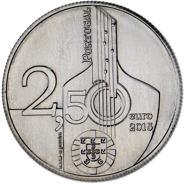 (2015) Монета Португалия 2015 год 2,5 евро &quot;Фаду&quot;  Медь-Никель  UNC