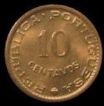 (№1962km15) Монета Сан-Томе и Принсипи 1962 год 10 Centavos
