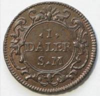 (№1719km369) Монета Швеция 1719 год 1 Daler (См)
