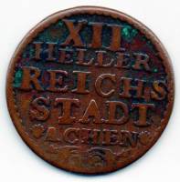 (№1759km51a (aachen)) Монета Германия (Германская Империя) 1759 год 12 Heller