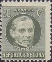 (№54) Марка Куба 1925 год "Хосе Антонио Сако 17971879", Негашеная