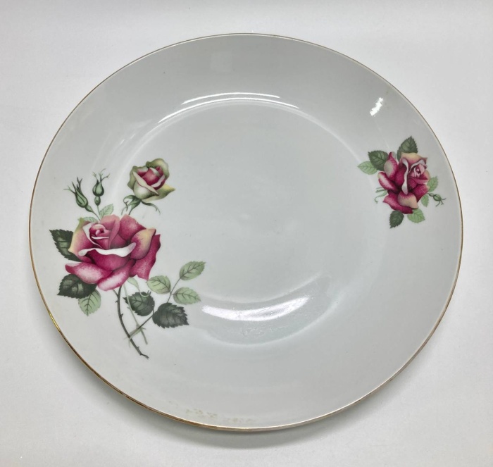 Блюдо сервировочное розы, Чехословакия