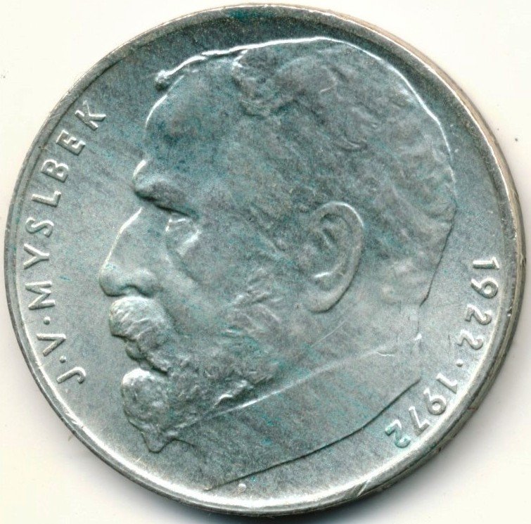 () Монета Чехословакия 1972 год 50 крон &quot;&quot;  Биметалл (Серебро - Ниобиум)  UNC