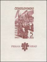 (1964-041) Блок Чехословакия "Карлов мост, Прага"    Пражский град III Θ