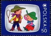 (1975-041) Марка Польша "Болек и Лелек"    Детские ТВ программы II Θ