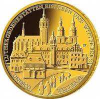 (№2017) Монета ФРГ 2017 год 100 Euro (LUTHERGEDENKSTAuml)