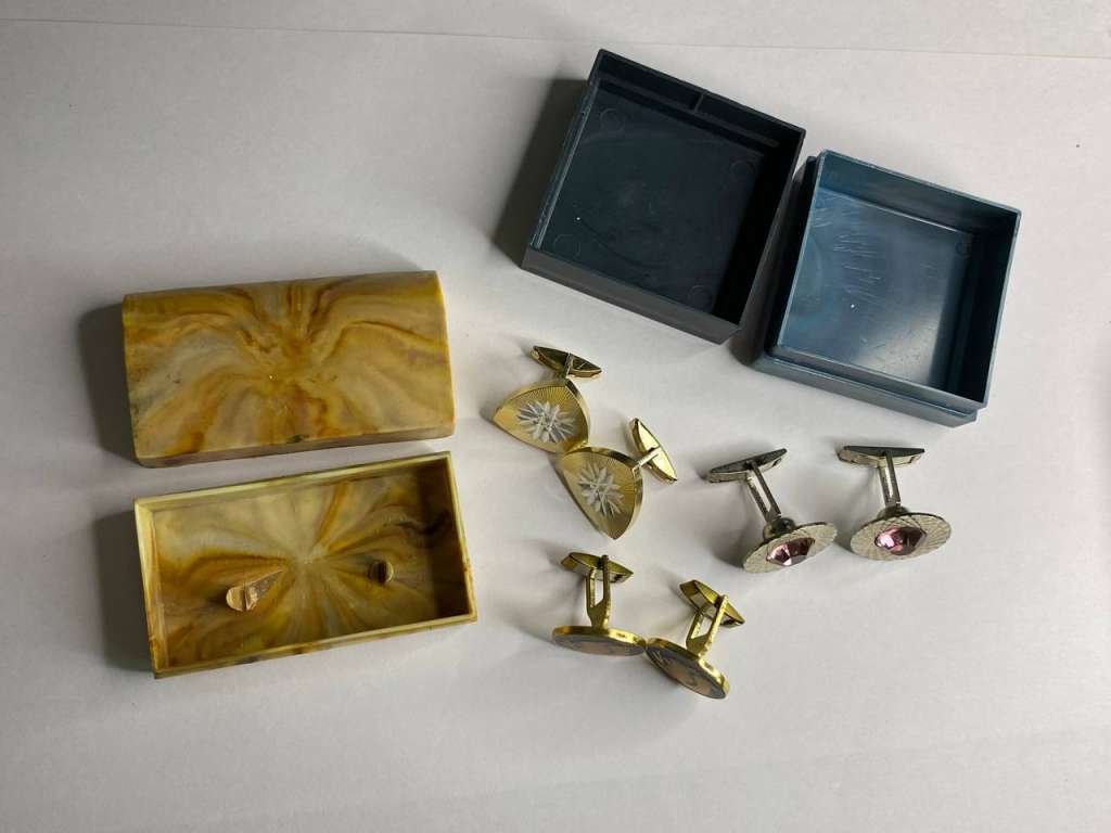 Запонки мужские СССР, 3 пары