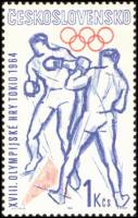 (1963-060) Марка Чехословакия "Бокс"    Летние Олимпийские игры 1964, Токио III O