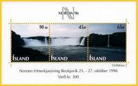 (№1996-19) Блок марок Исландия 1996 год "Stampexhibition НОРДИА 03996", Гашеный