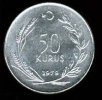 (№1979km925) Монета Турция 1979 год 50 Kuruş (Ф. А. О. - Atatuuml)