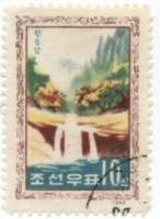 (1966-087) Марка Северная Корея "Озеро Джин Джу"   Алмазные горы III O