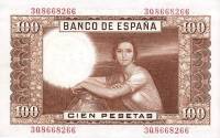  Банкнота Испания 07.04.1953 год 100     UNC