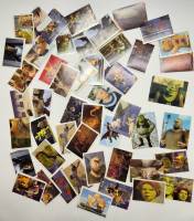 Карточки наклейки Шрек 49 штук (из них 2 шт - переливные, 1 шт - блестящая)