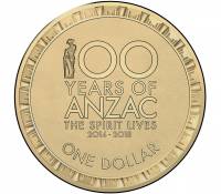 (2017) Монета Австралия 2017 год 1 доллар "АНЗАК. 100 лет"  Латунь  UNC