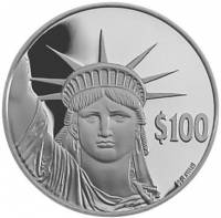 () Монета Остров Ниуэ 1997 год 100  ""   Биметалл (Платина - Золото)  AU