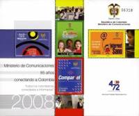 (№2008-72) Блок марок Колумбия 2008 год "Кампания Министерства связи", Гашеный